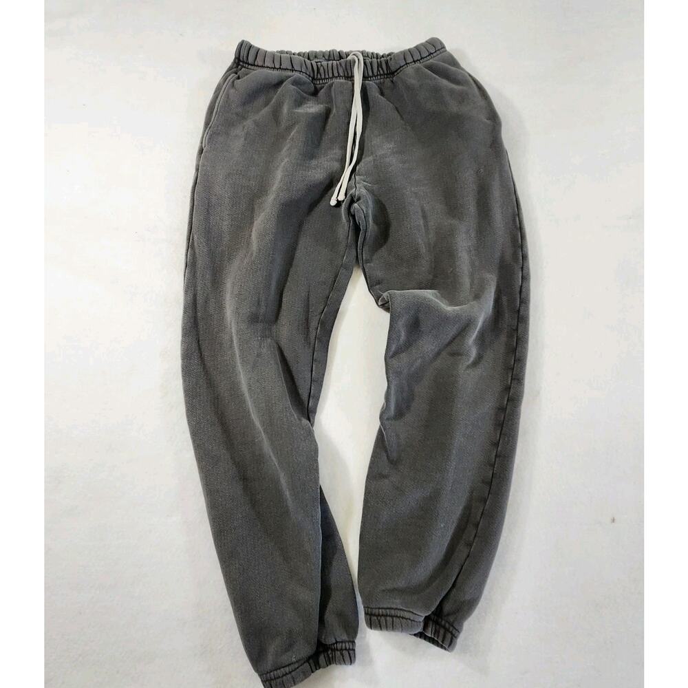 Les Tien Sweatpants Women’s XS Grey Cotton Fleece Joggers Athleisure Drawstring